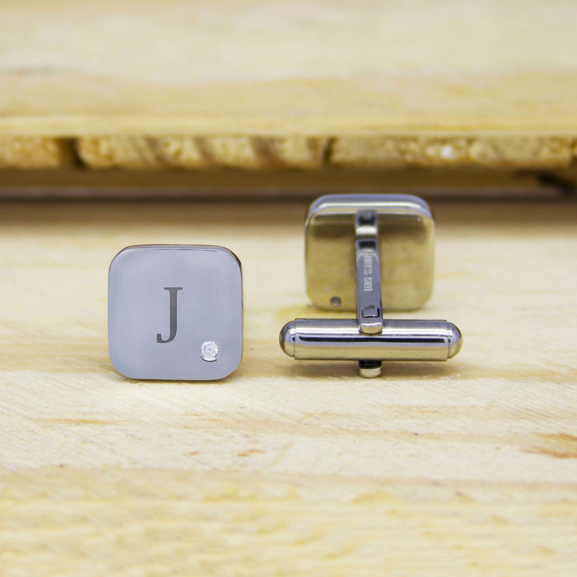 Personalized Square Crystal Cufflinks