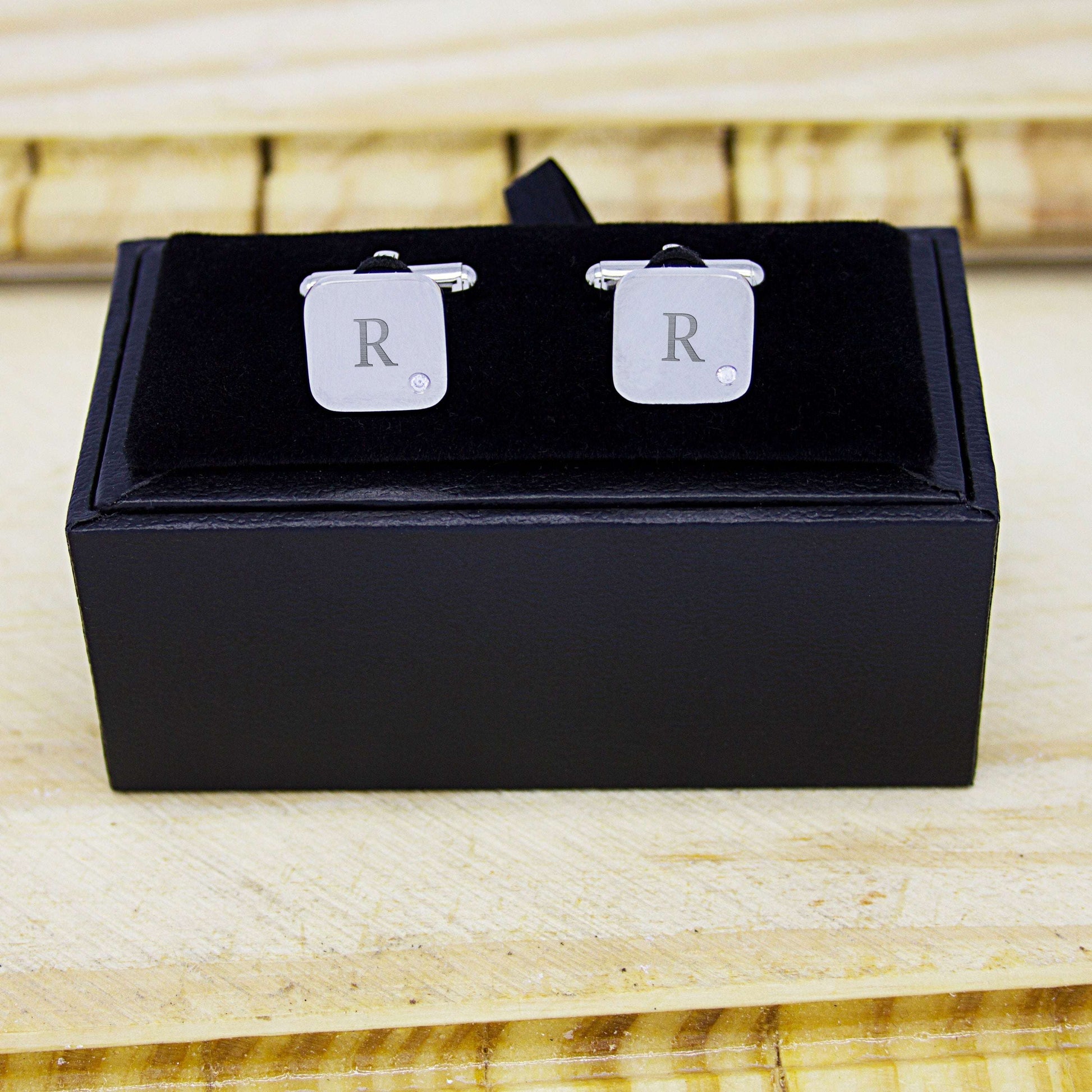 Personalized Square Crystal Cufflinks