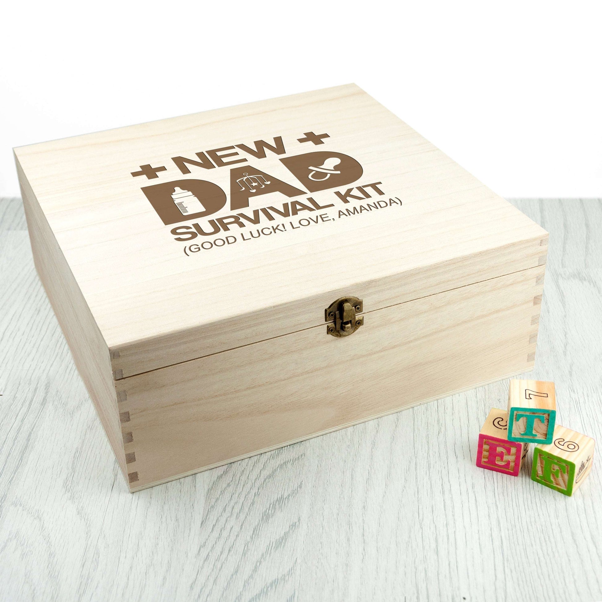 Personalized New Dad Survival Kit Box