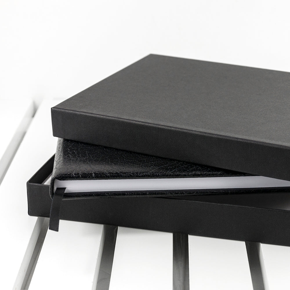 Personalized Black Leather Memoriam Book - Lovesakes