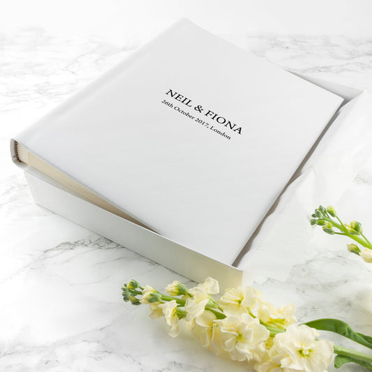 Personalized White Wedding Photo Album