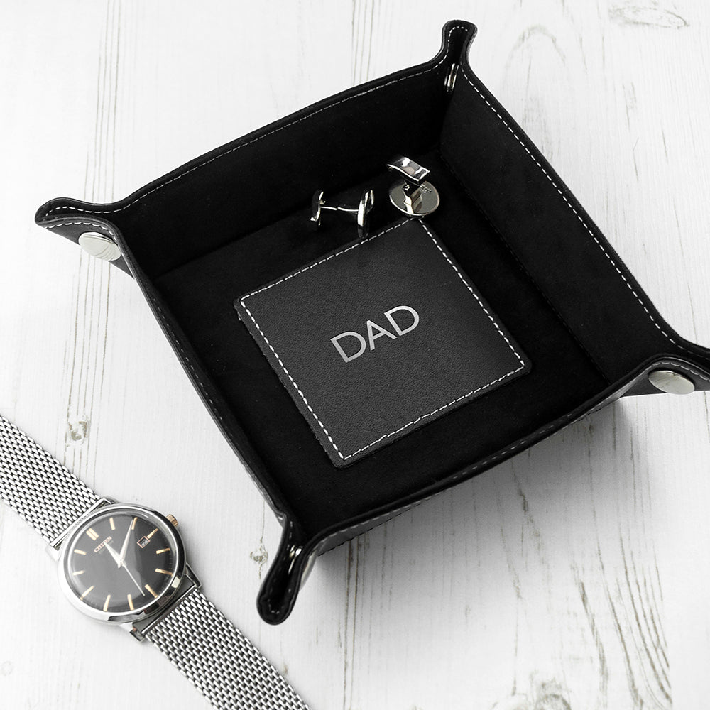 Personalized Dad's Luxury Black Valet Tray - Lovesakes