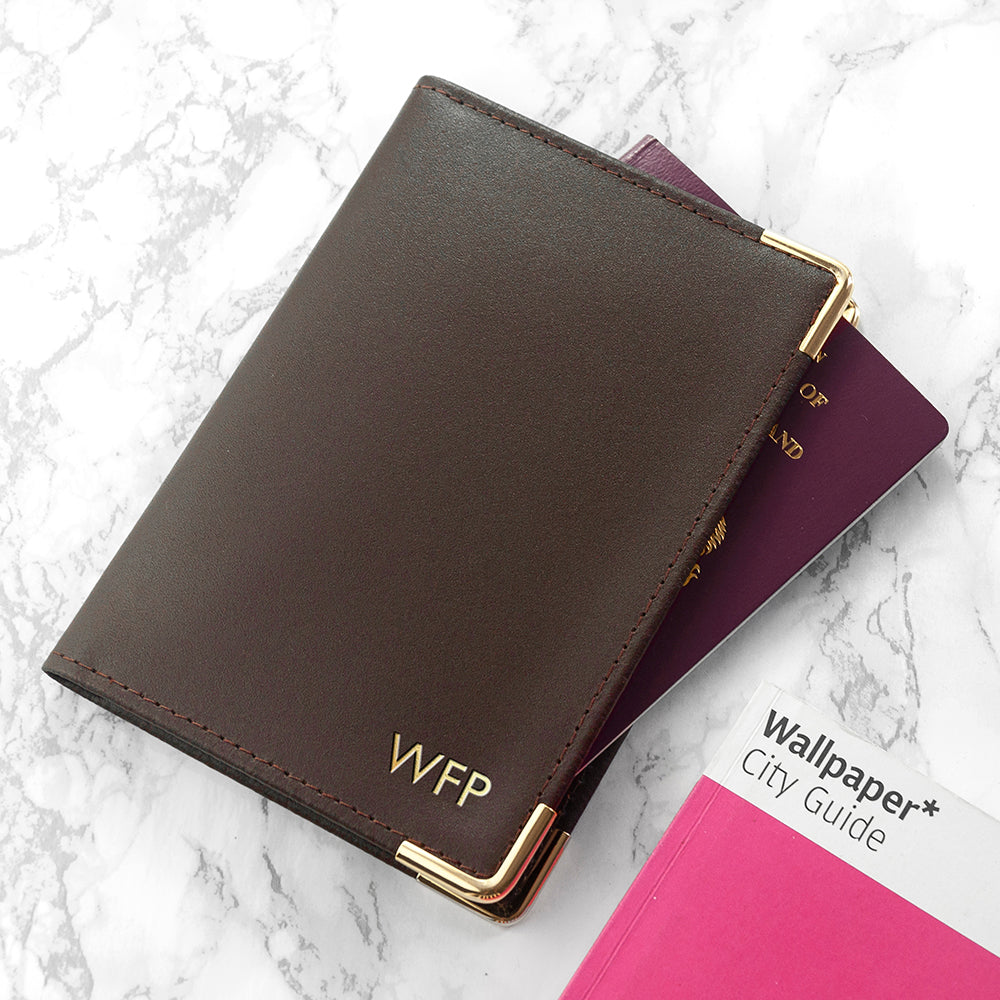 Personalized Leather Passport Cover