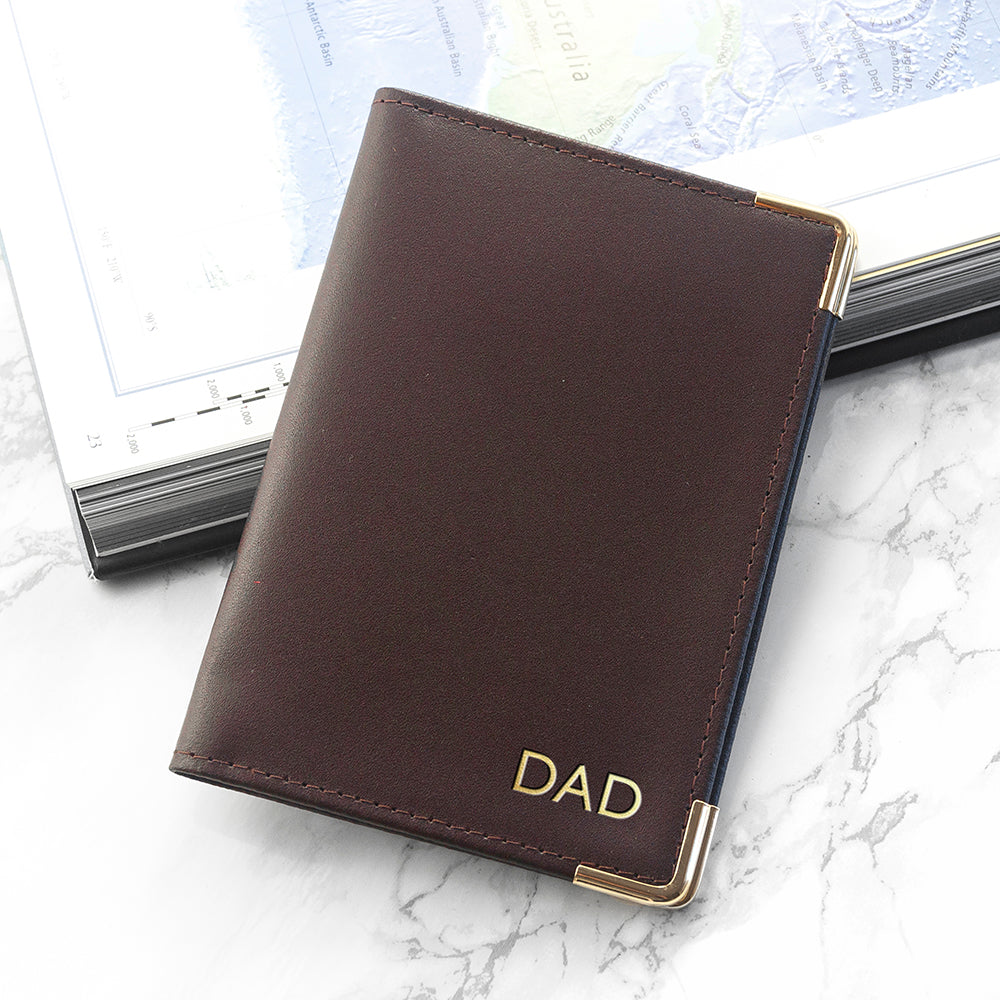 Personalized Leather Passport Cover