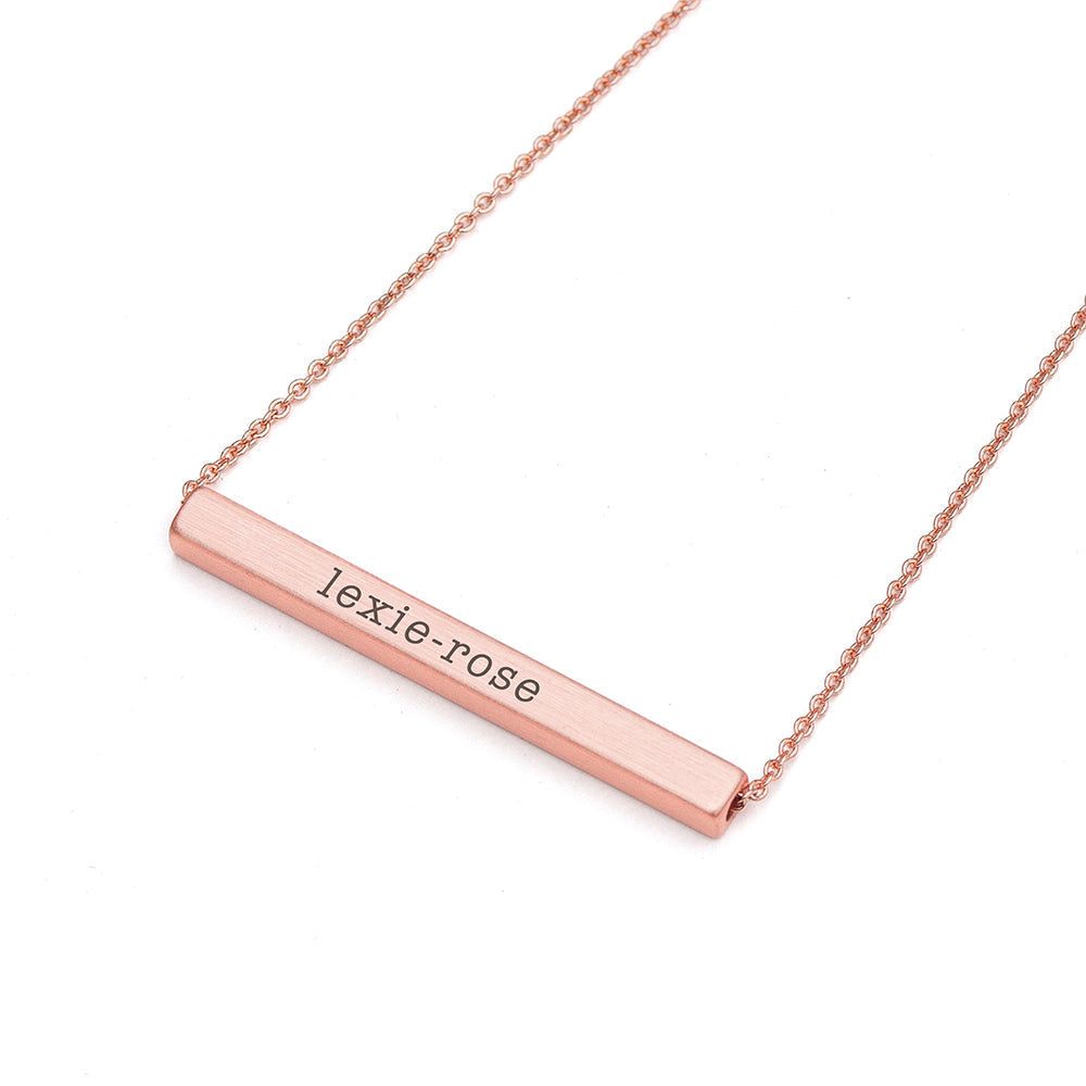 Personalized Horizontal Bar Necklace - Lovesakes