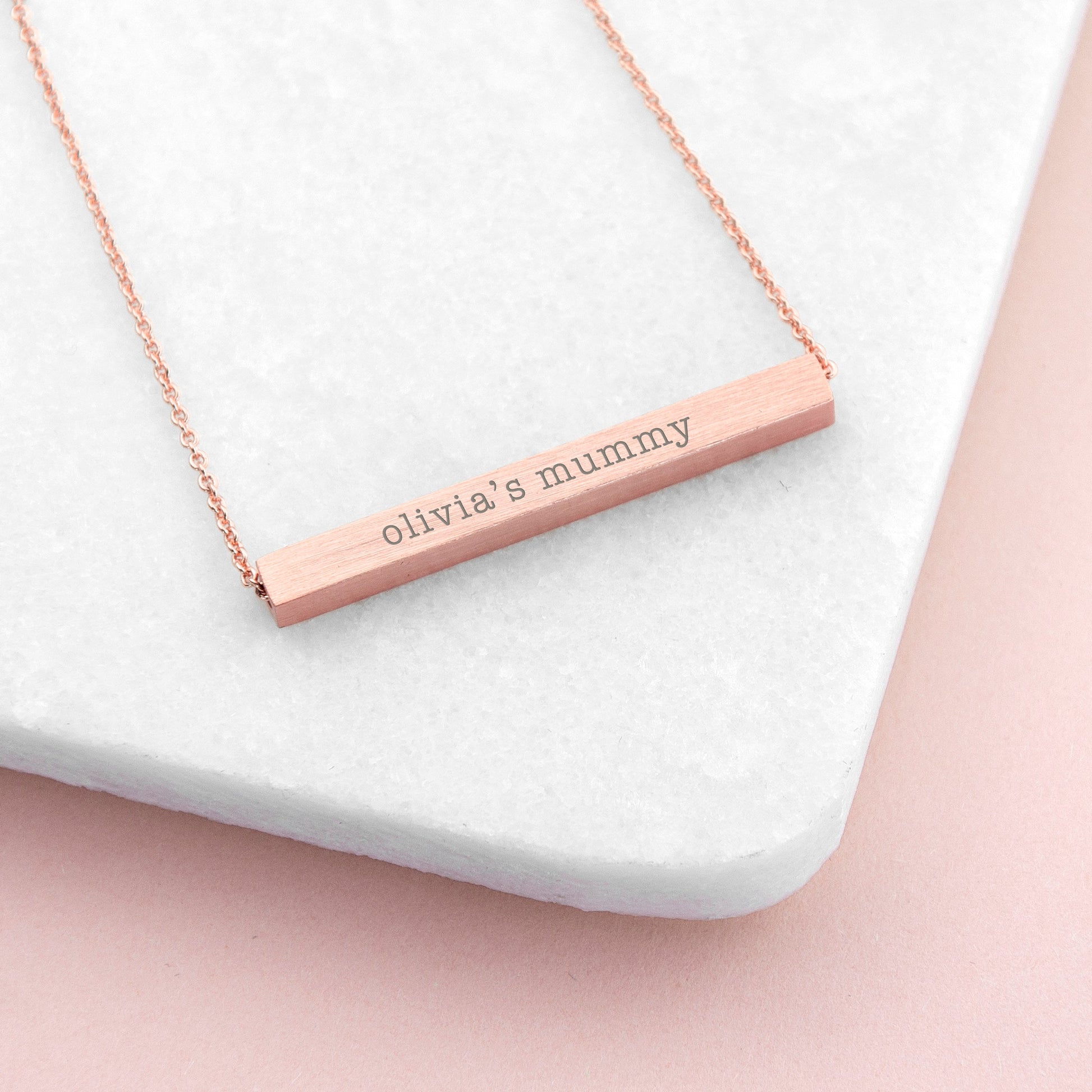 Personalized Horizontal Bar Necklace - Lovesakes