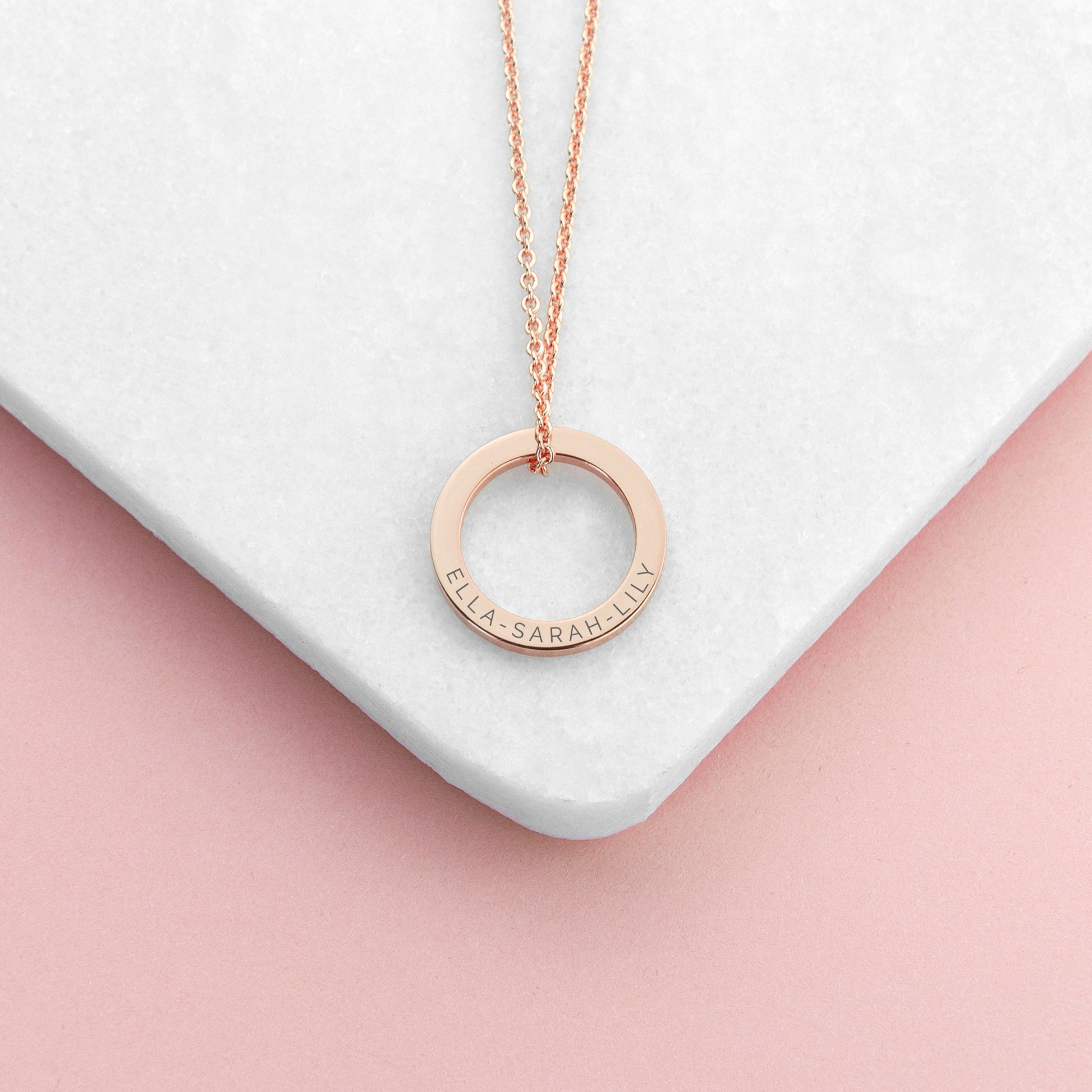 Personalized Family Ring Necklace - Lovesakes