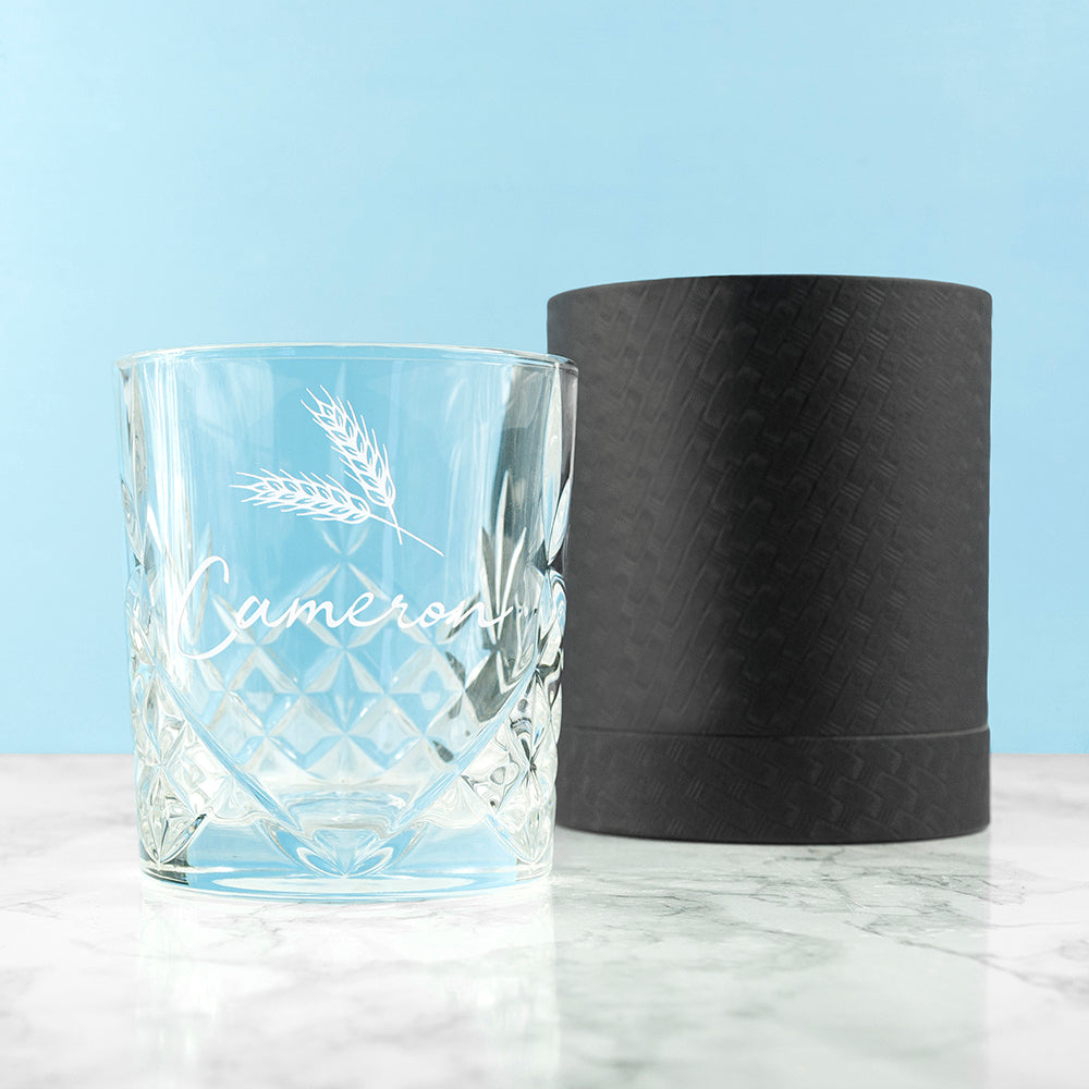 Personalised Icon Crystal Whisky Tumbler