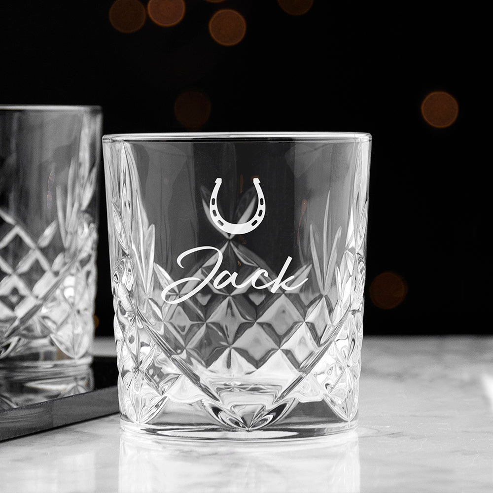 Personalised Icon Crystal Whisky Tumbler