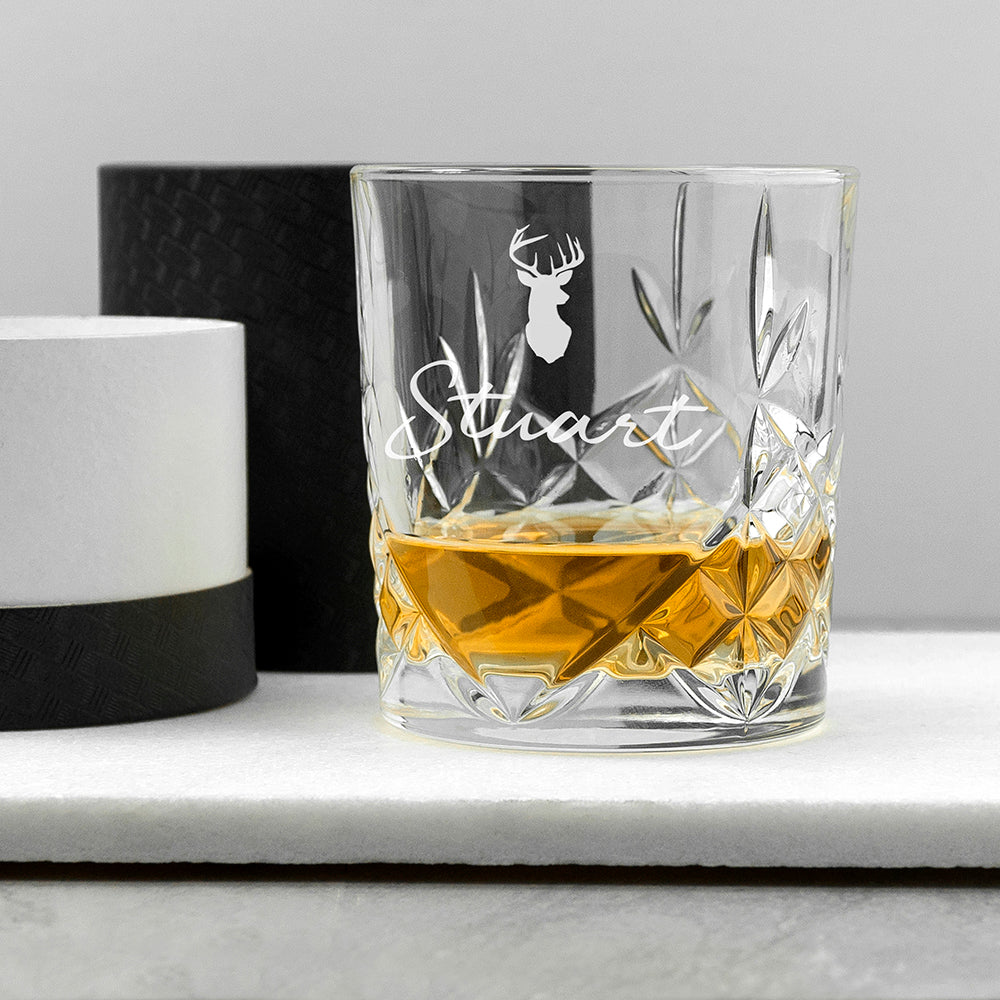 Personalised Icon Crystal Whisky Tumbler