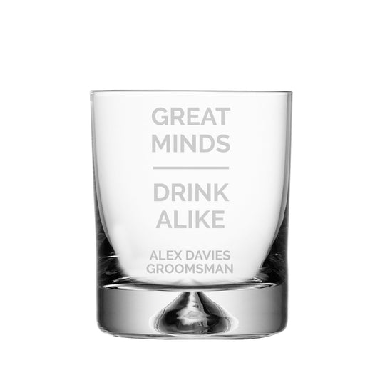 Personalised 'Great Minds Drink Alike' Whisky Tumbler