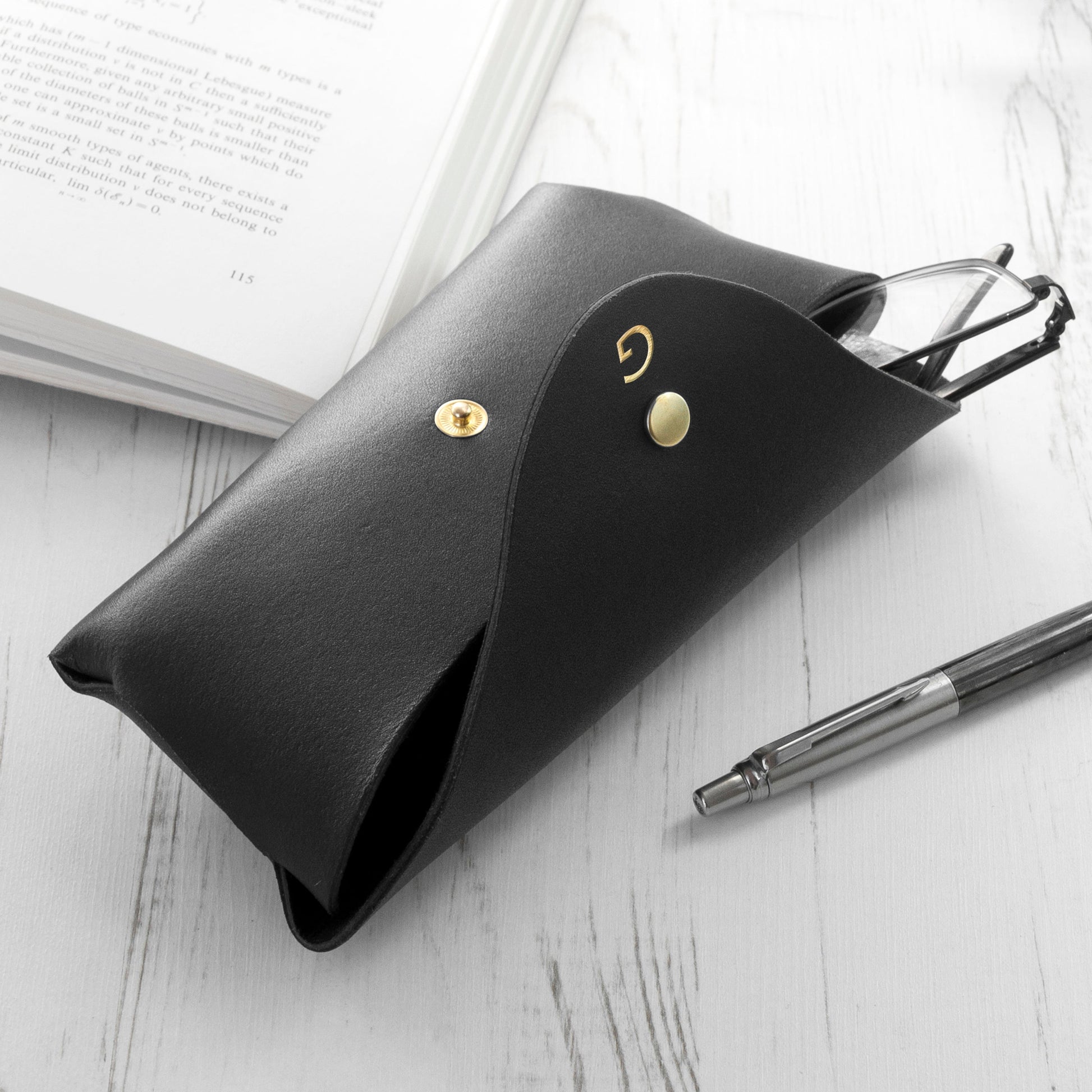 Personalised Leather Origami Glasses Case - Lovesakes