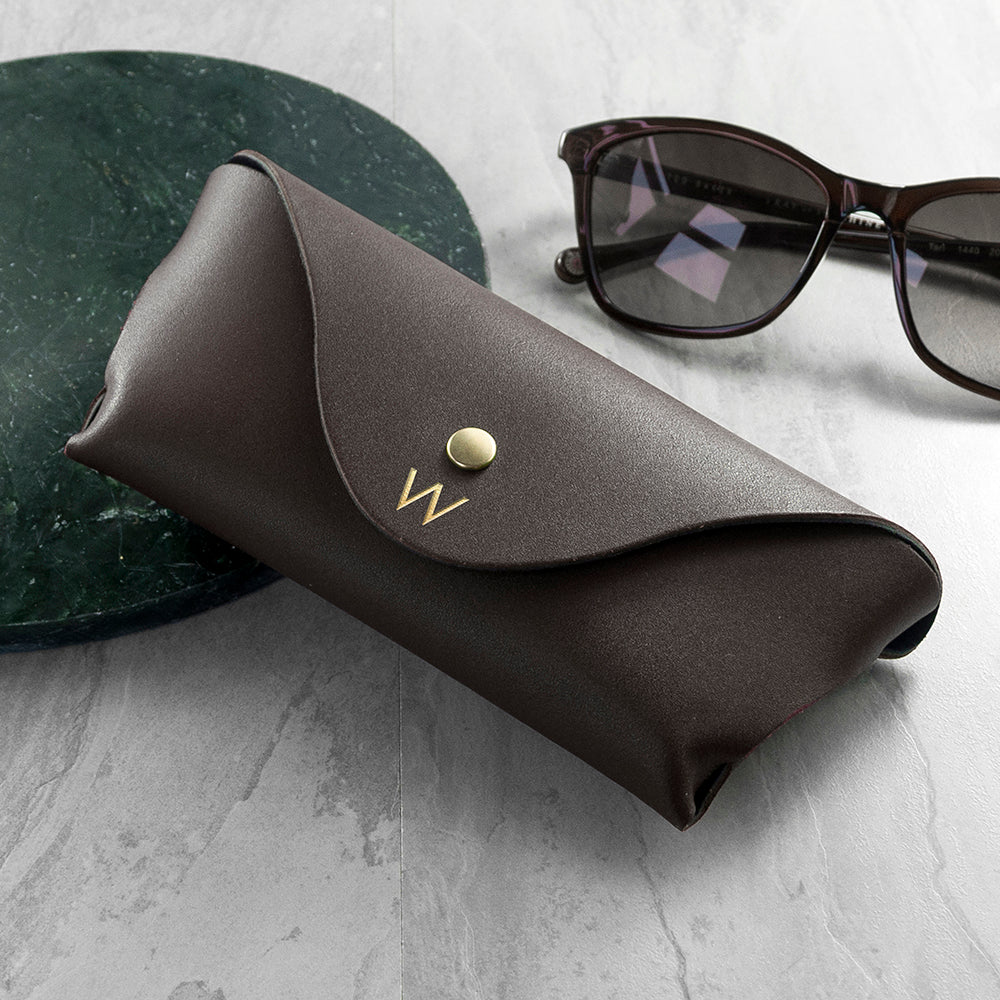 Personalised Leather Origami Glasses Case - Lovesakes