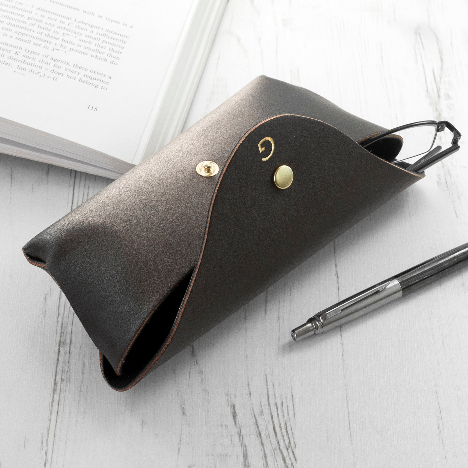 Personalised Leather Origami Glasses Case - Lovesakes