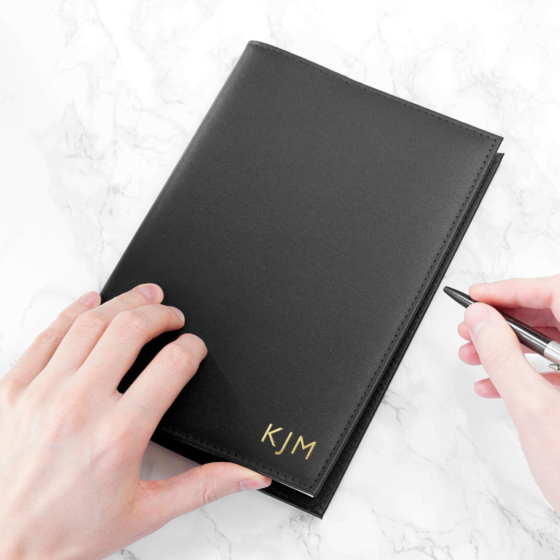 Personalized Leather Refillable Notebook