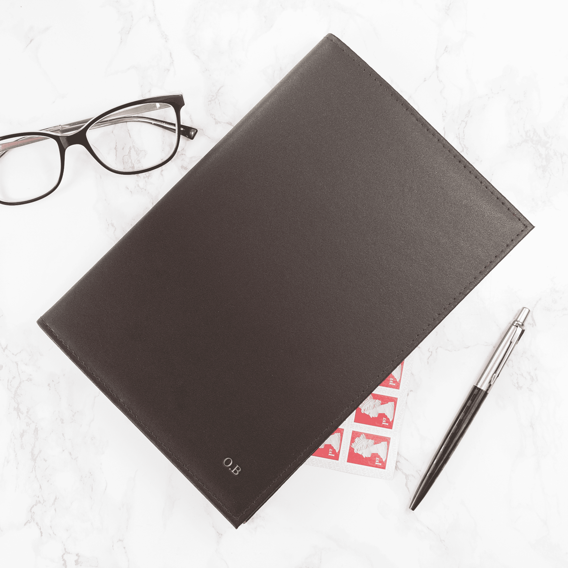 Personalized Leather Refillable Notebook