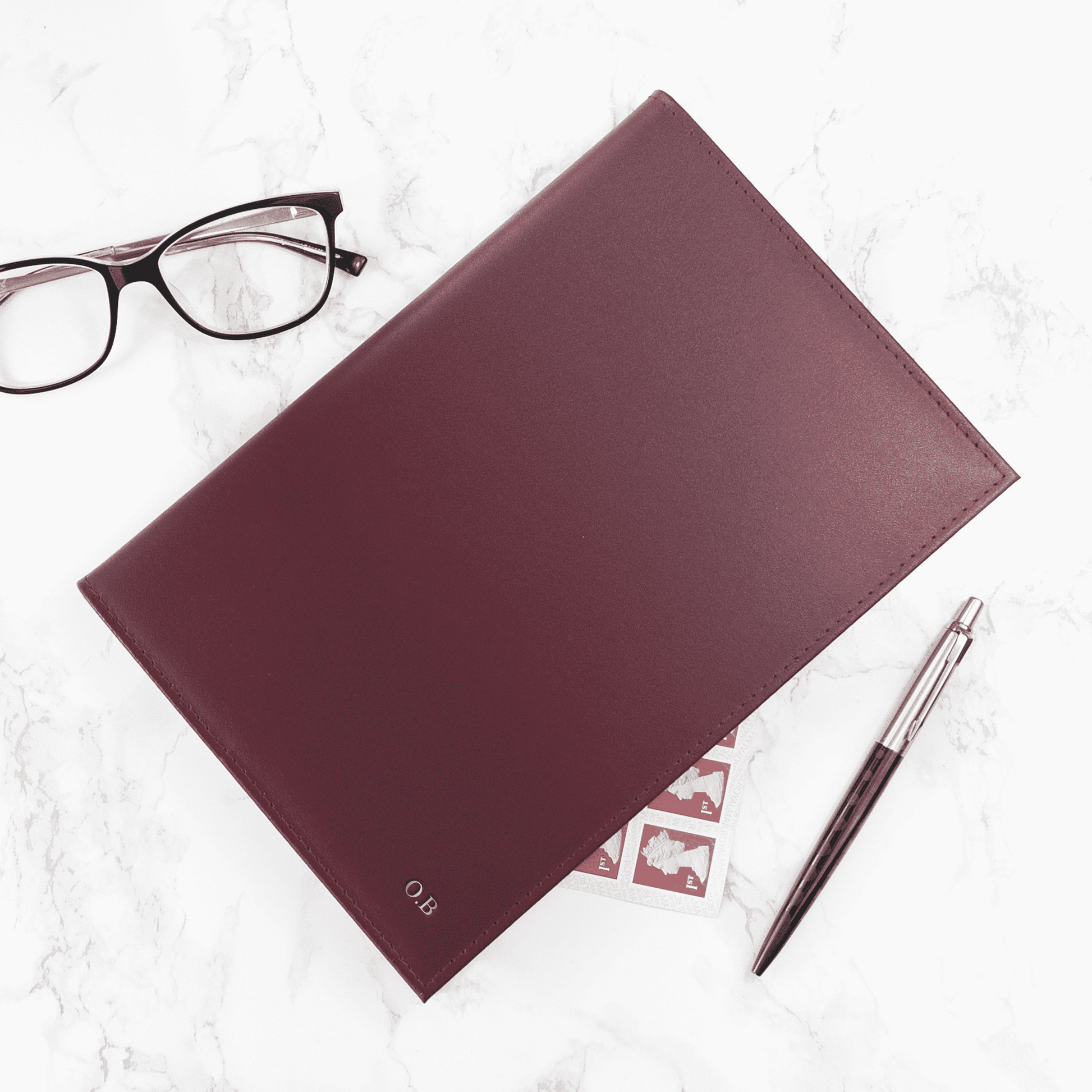 Personalized Leather Refillable Notebook