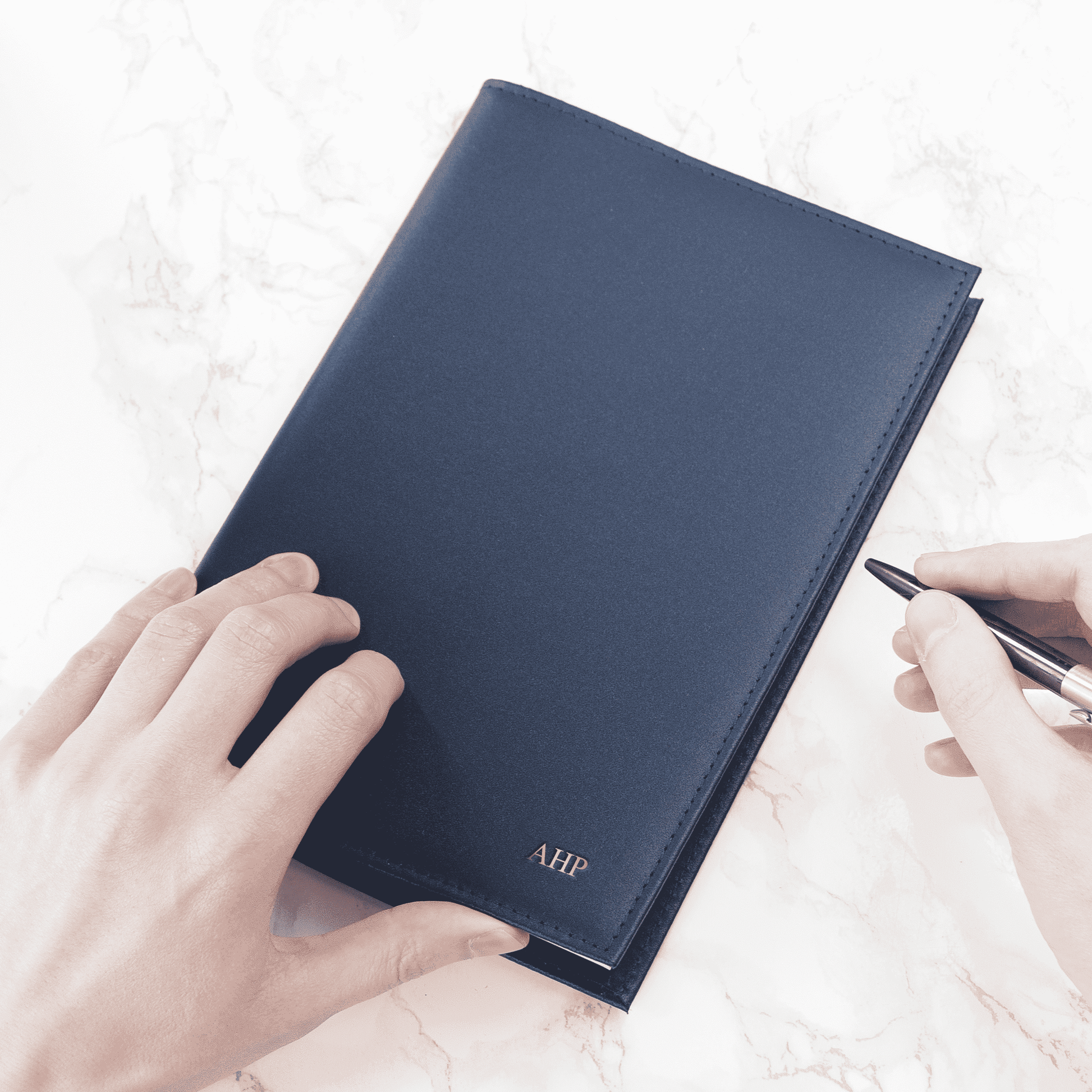 Personalized Leather Refillable Notebook