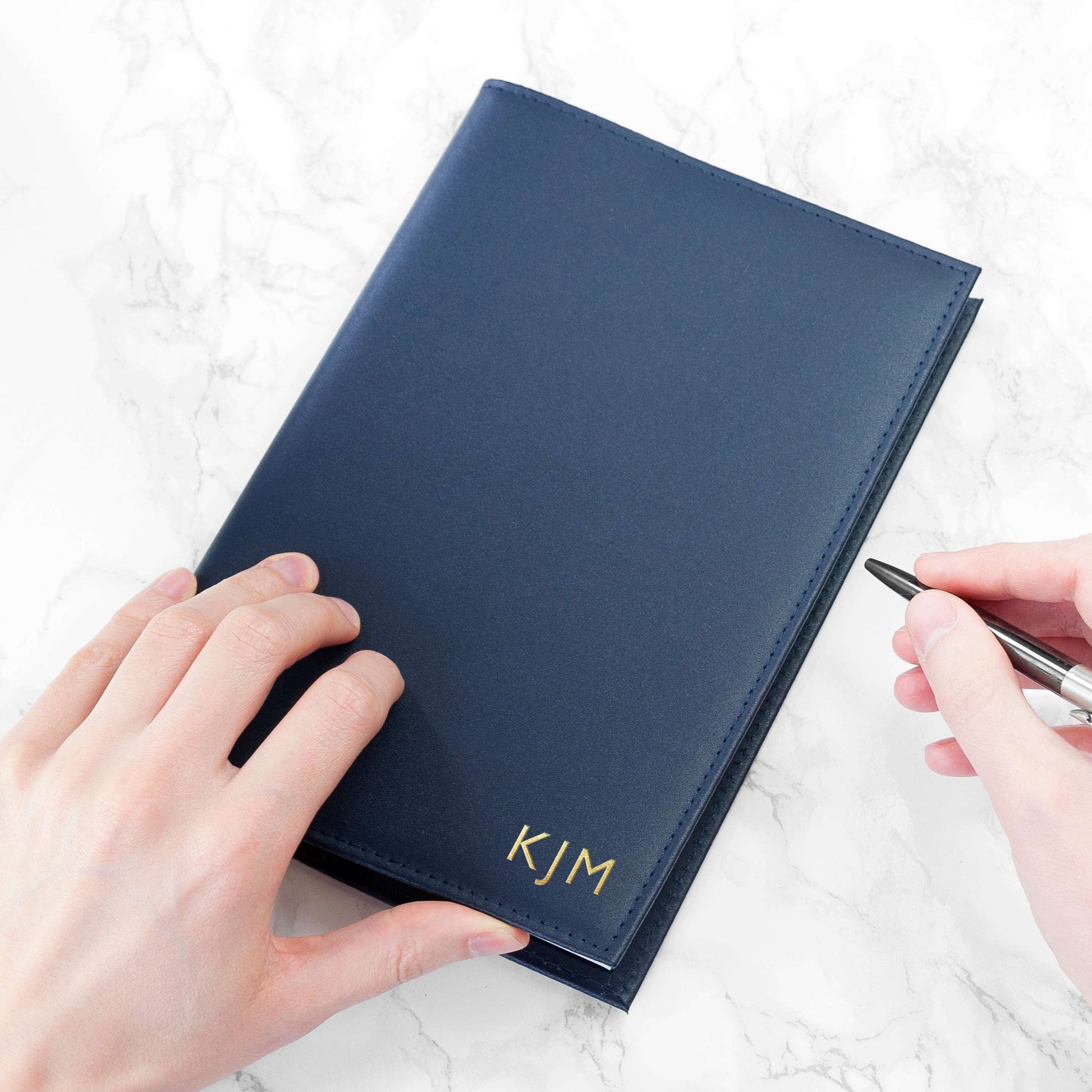 Personalized Leather Refillable Notebook
