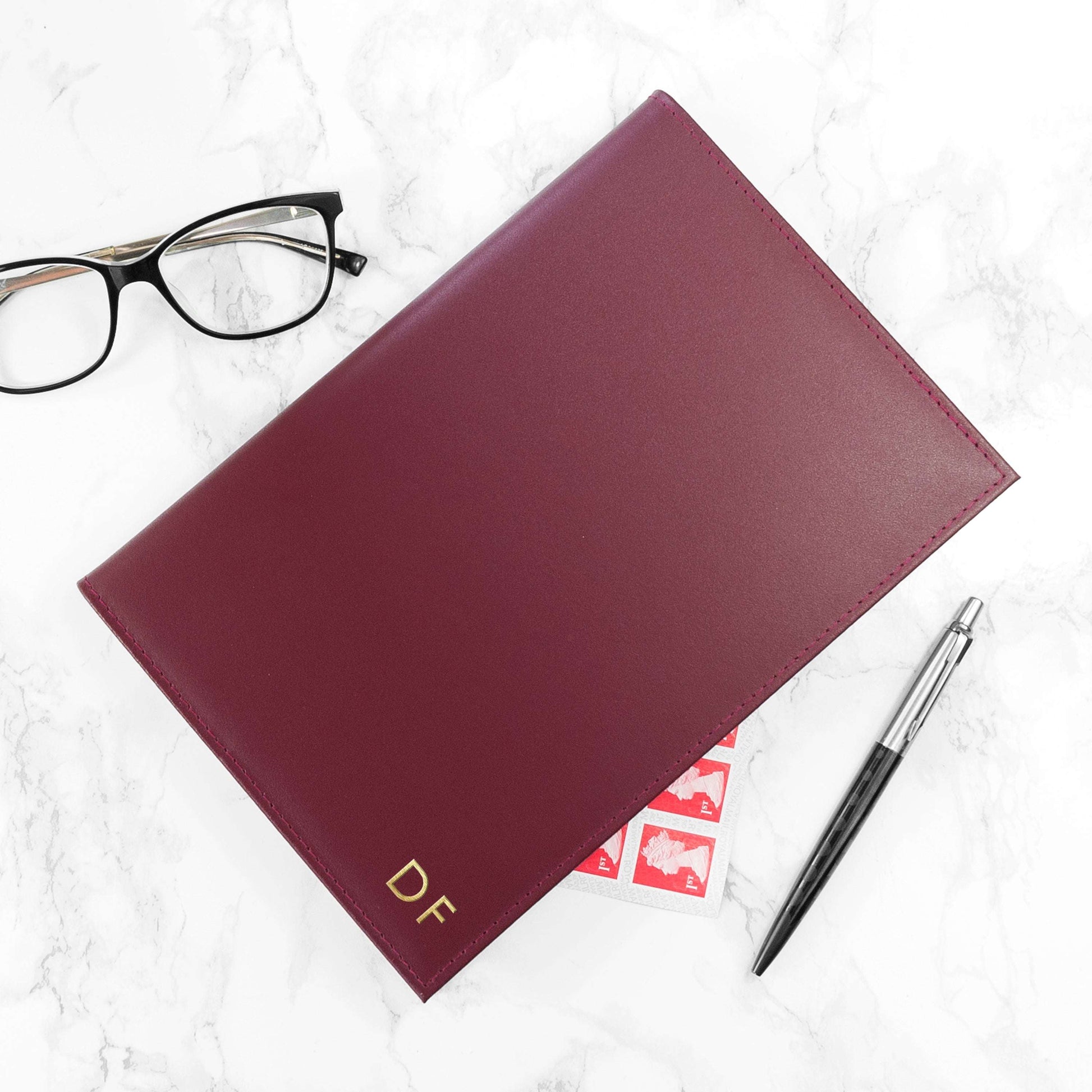 Personalized Leather Refillable Notebook