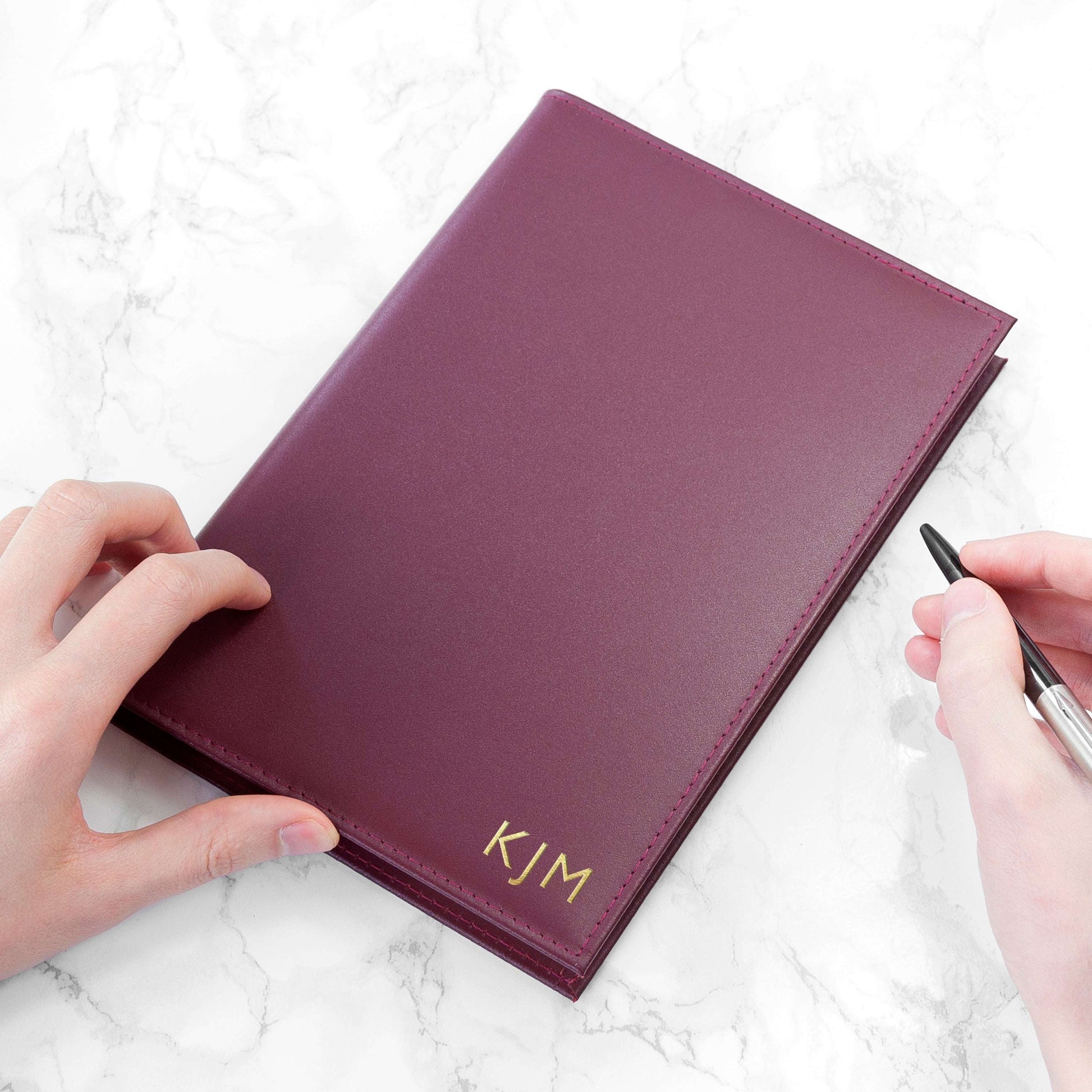 Personalized Leather Refillable Notebook