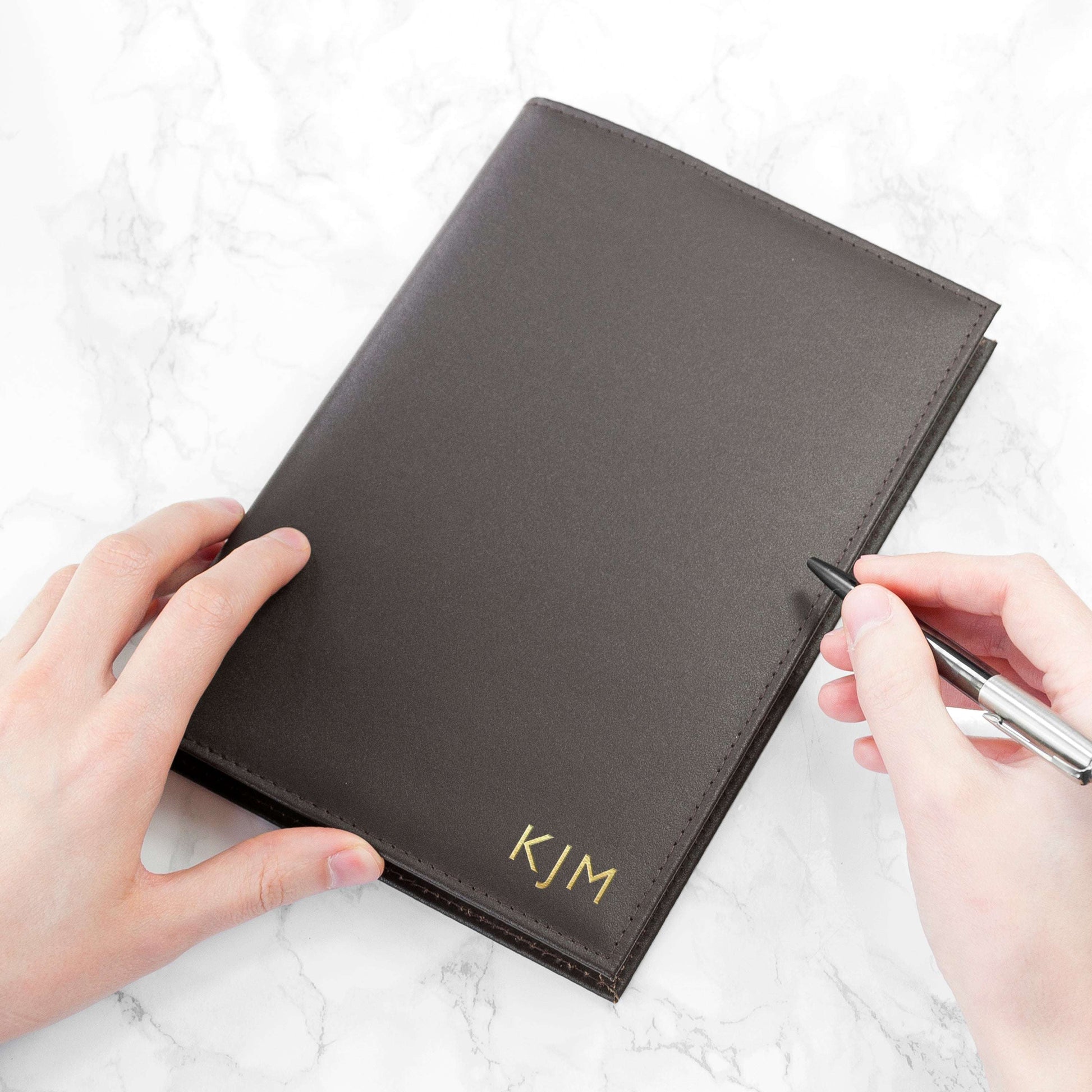 Personalized Leather Refillable Notebook