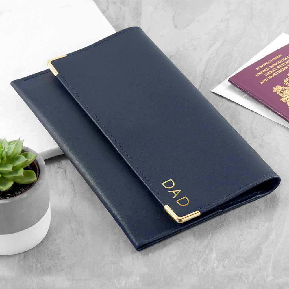 Engraved Luxury Leather Travel Organiser