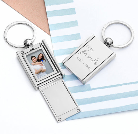 Engraved Best Friends Frame Keyring