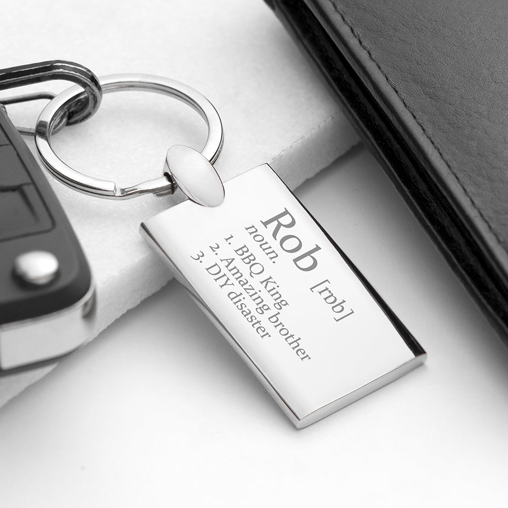 Personalized Definition Rectangle Keyring - Lovesakes