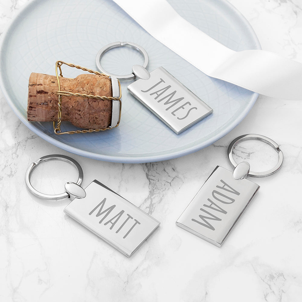 Personalized Rectangle Keyring - Lovesakes