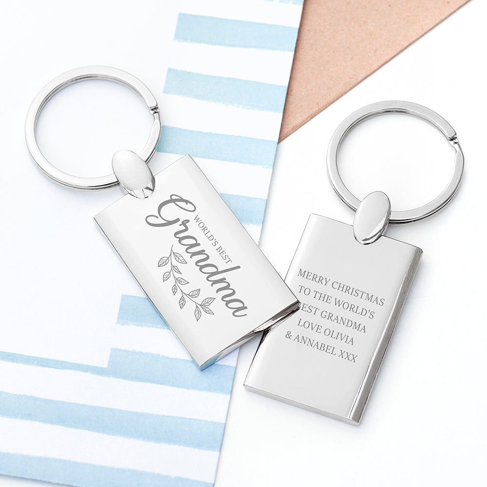 Personalized World's Best Grandparent Metal Keyring - Lovesakes