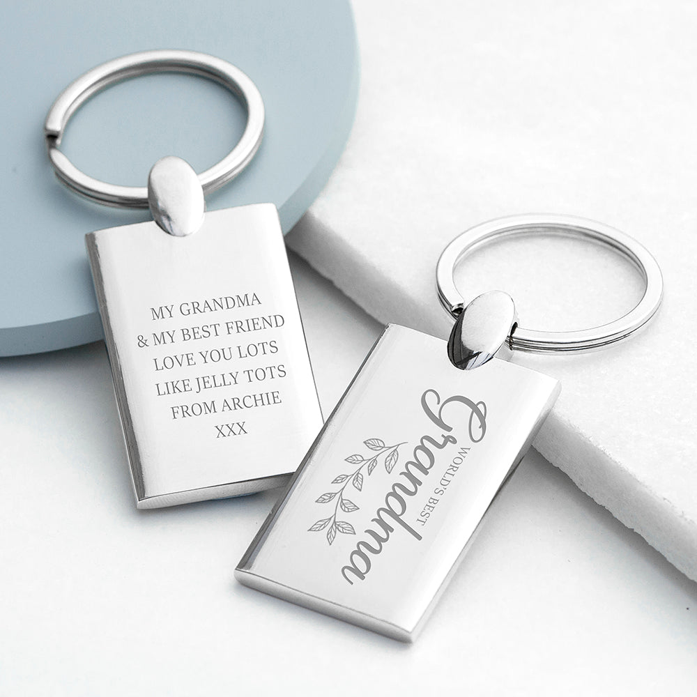 Personalized World's Best Grandparent Metal Keyring - Lovesakes