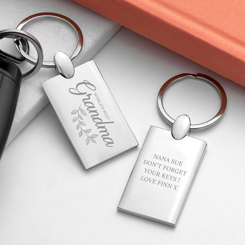 Personalized World's Best Grandparent Metal Keyring - Lovesakes