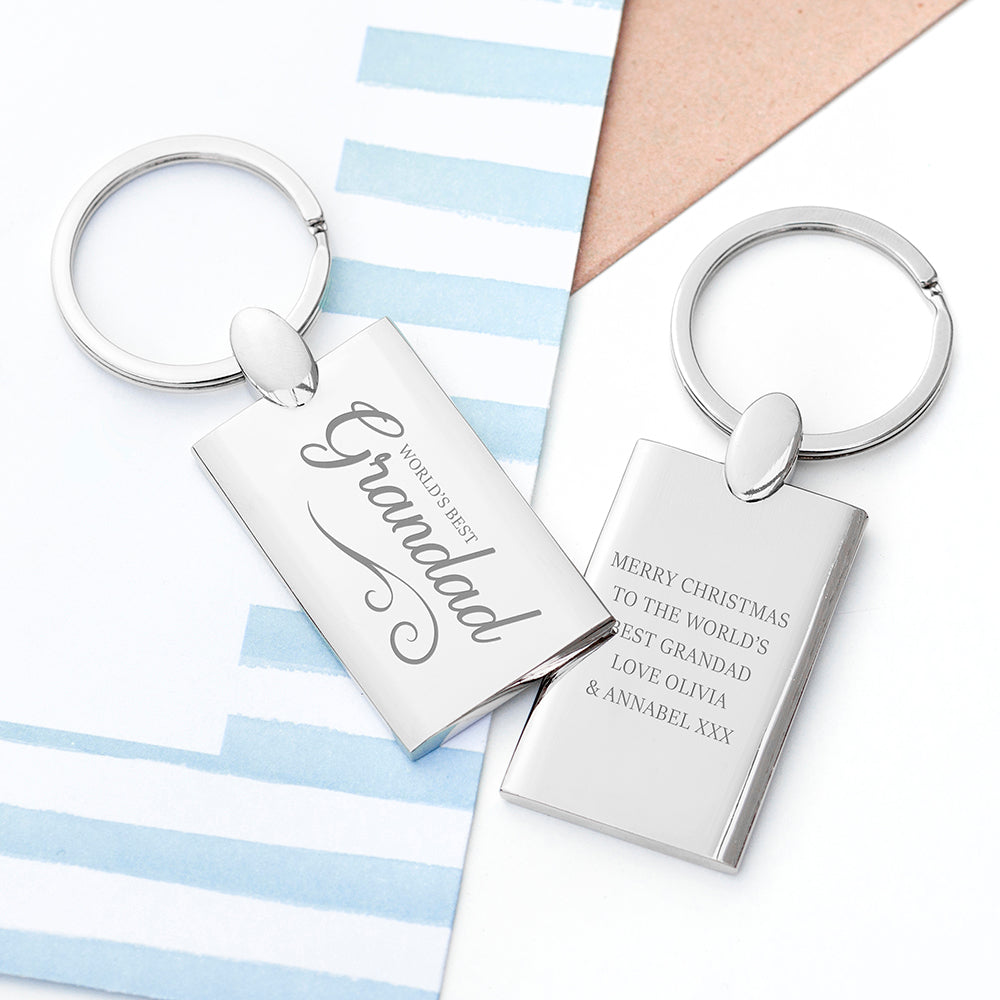 Personalized World's Best Grandparent Metal Keyring - Lovesakes