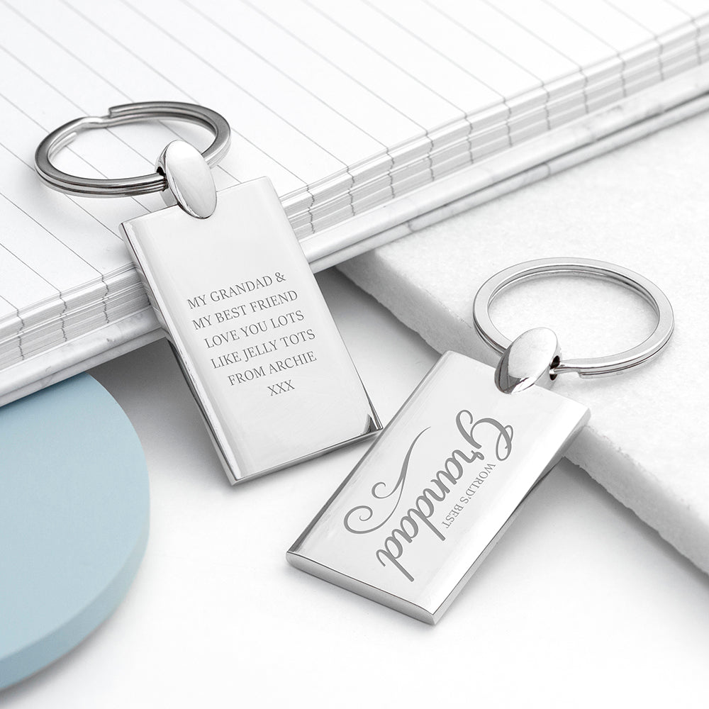 Personalized World's Best Grandparent Metal Keyring - Lovesakes