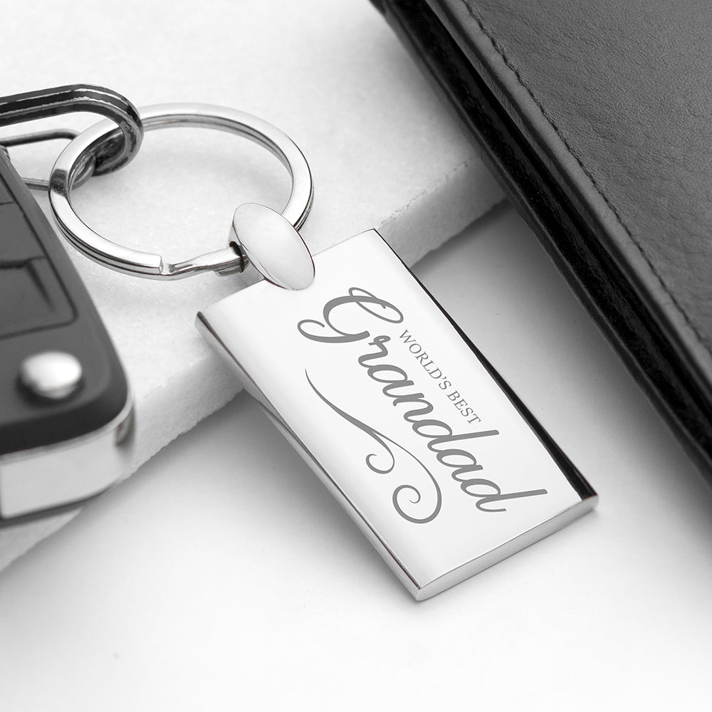 Personalized World's Best Grandparent Metal Keyring - Lovesakes