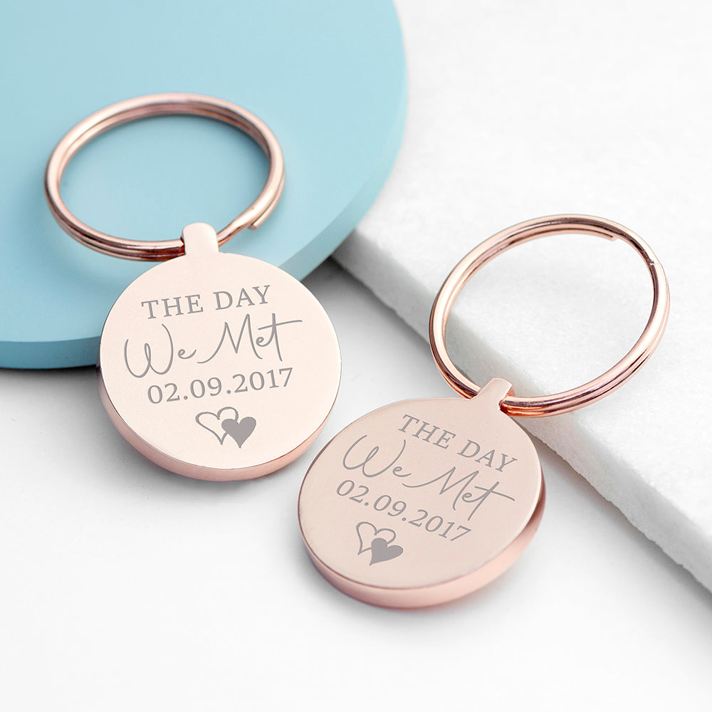 Personalized Day We Met Keyring - Lovesakes