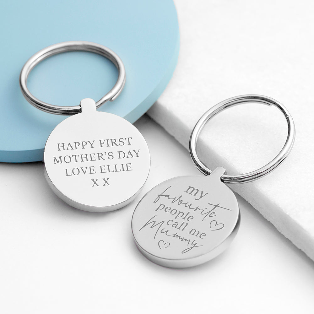 Personalized Engraved Family Members Metal Keyring - Lovesakes