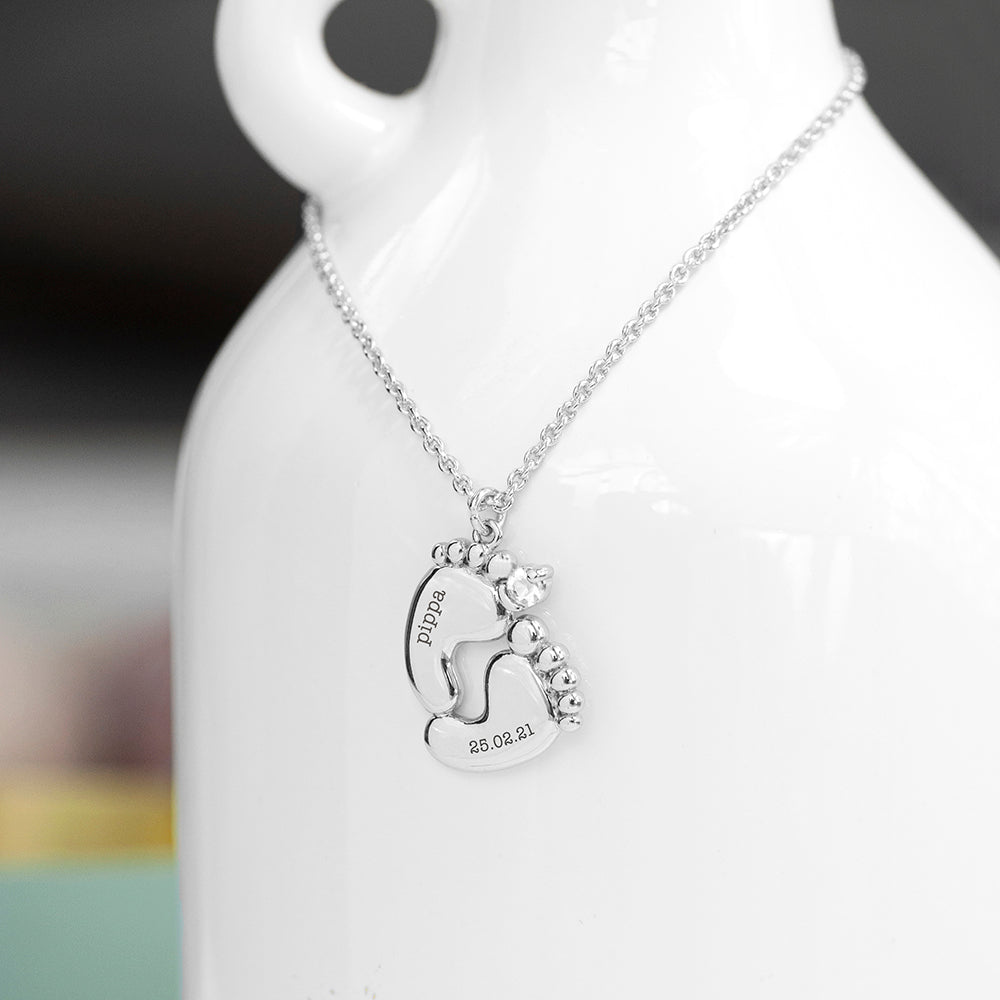 Personalized Baby Feet Necklace - Lovesakes