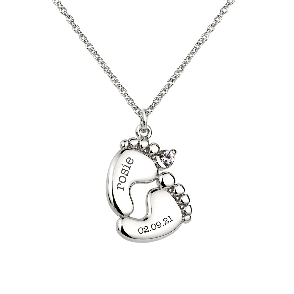 Personalized Baby Feet Necklace - Lovesakes