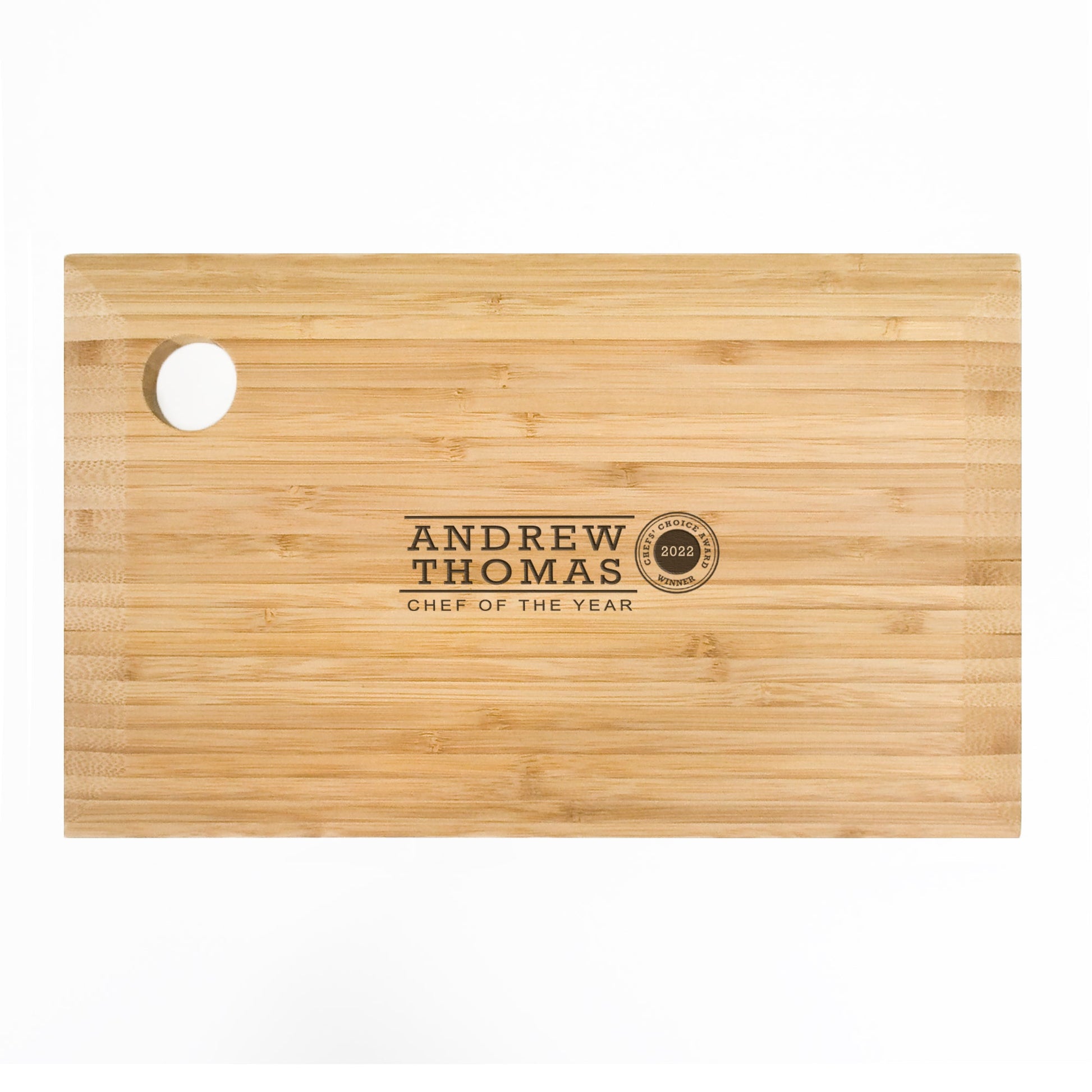 Personalized Chef of the Year Bamboo Chopping Board