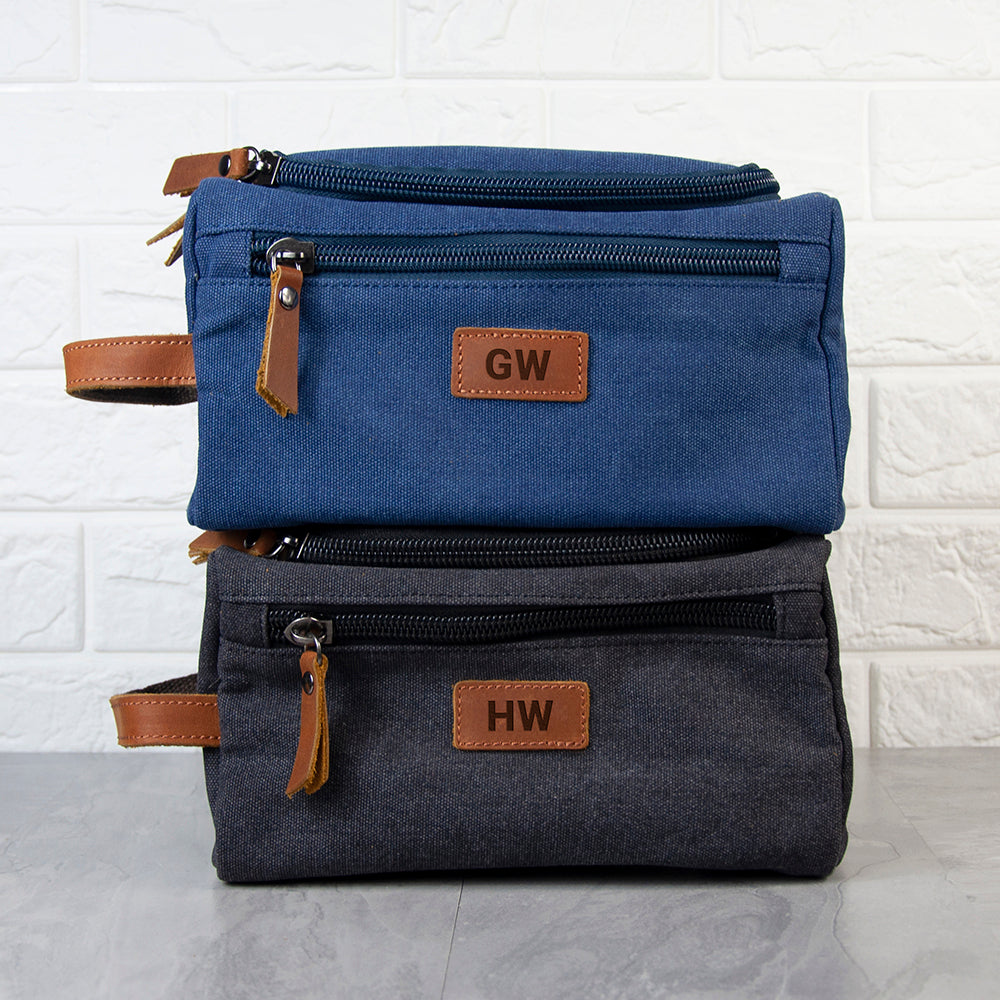 Personalized Jetsetter Denim Wash Bag - Lovesakes