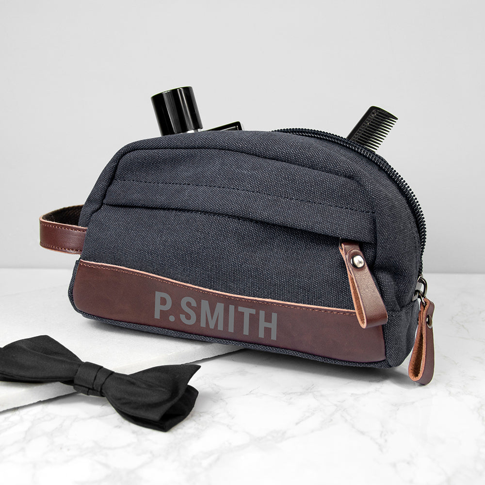 Personalised Weekender Denim Wash Bag - Lovesakes