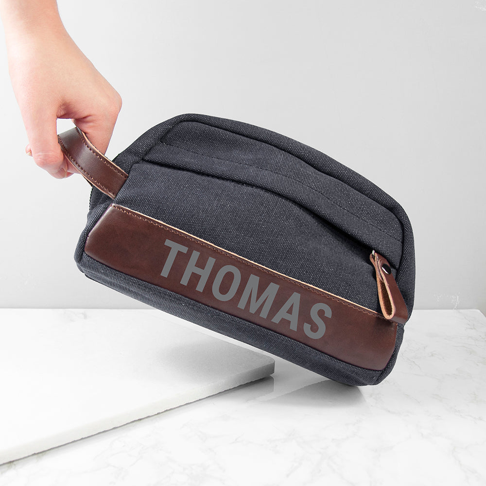 Personalised Weekender Denim Wash Bag - Lovesakes