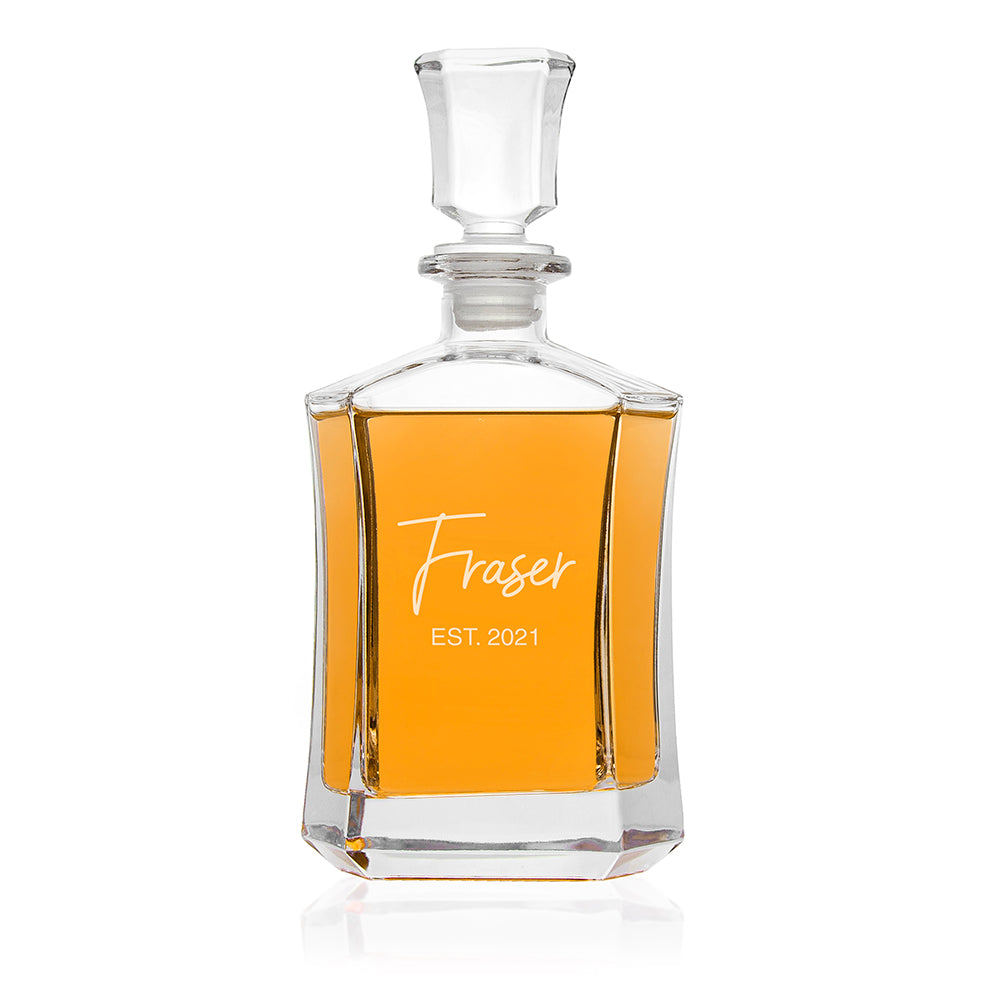 Personalized Hexagonal Luxury Signature Decanter (750ml)