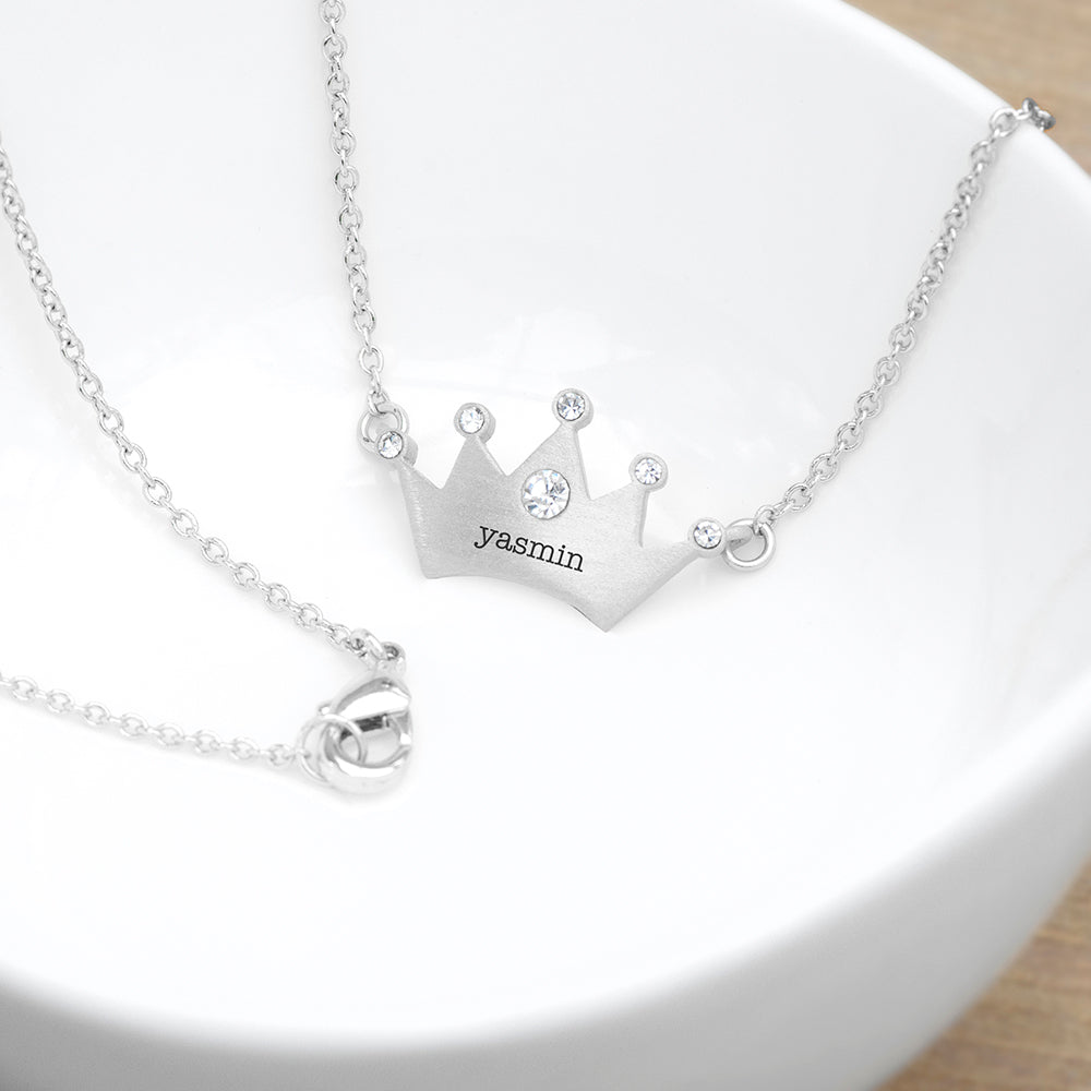 Personalized Princess Crown Necklace - Lovesakes