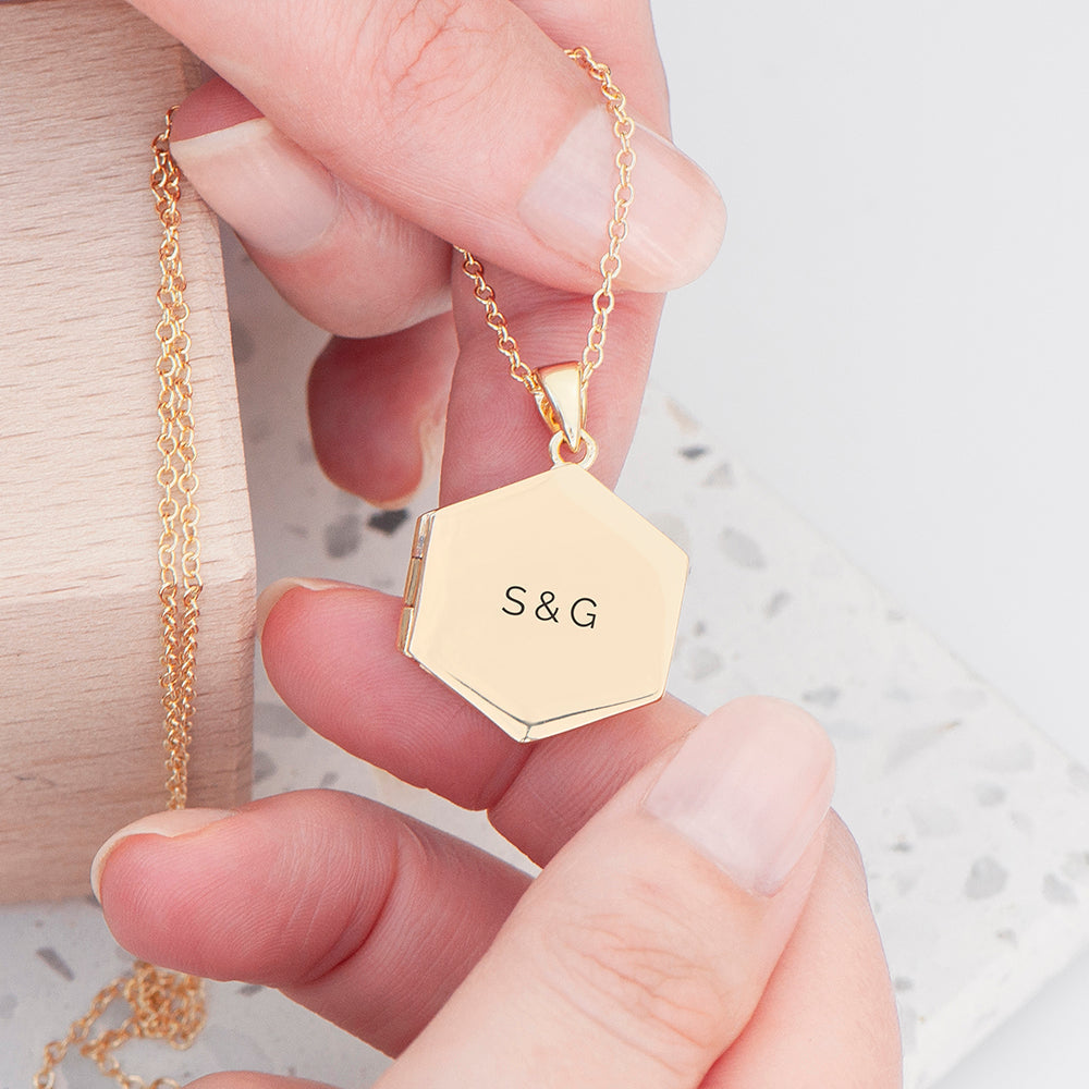 Personalized Hexagonal Photo Locket - Lovesakes