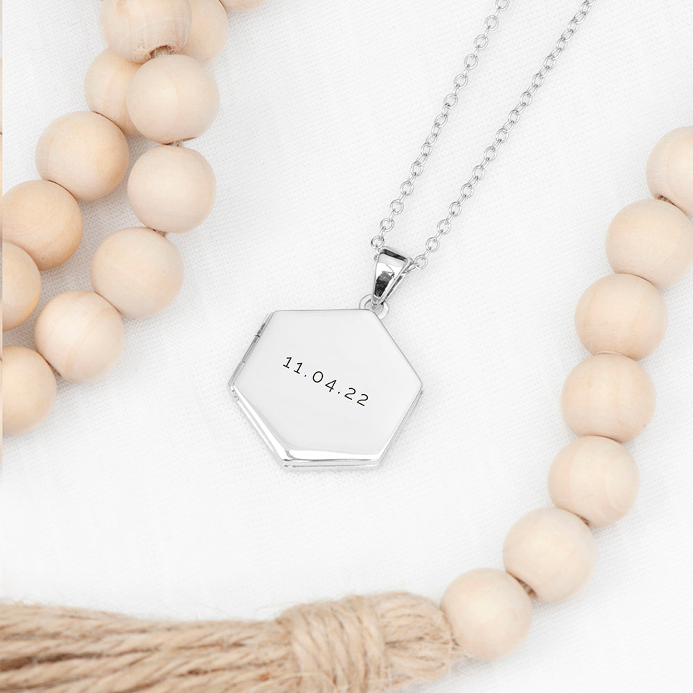 Personalized Hexagonal Photo Locket - Lovesakes