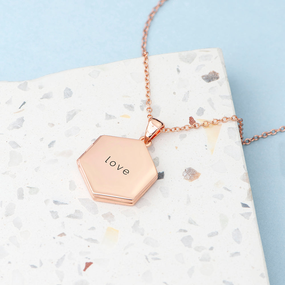 Personalized Hexagonal Photo Locket - Lovesakes