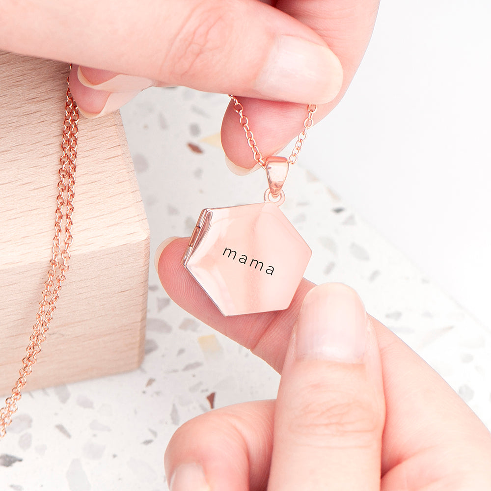 Personalized Hexagonal Photo Locket - Lovesakes